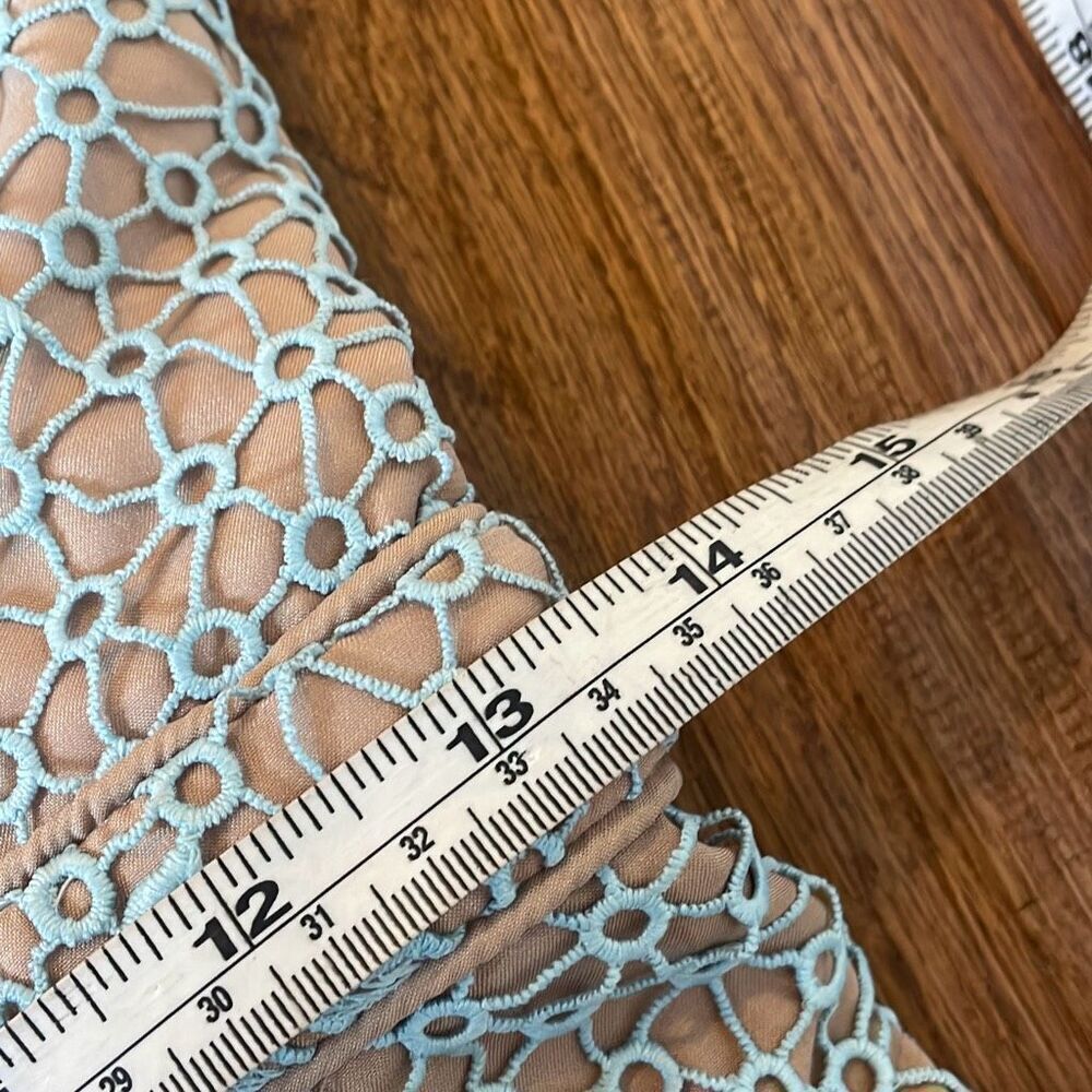 Forever Unique London NWT turquoise lace overlay cross back dress 6 - Picture 14 of 16